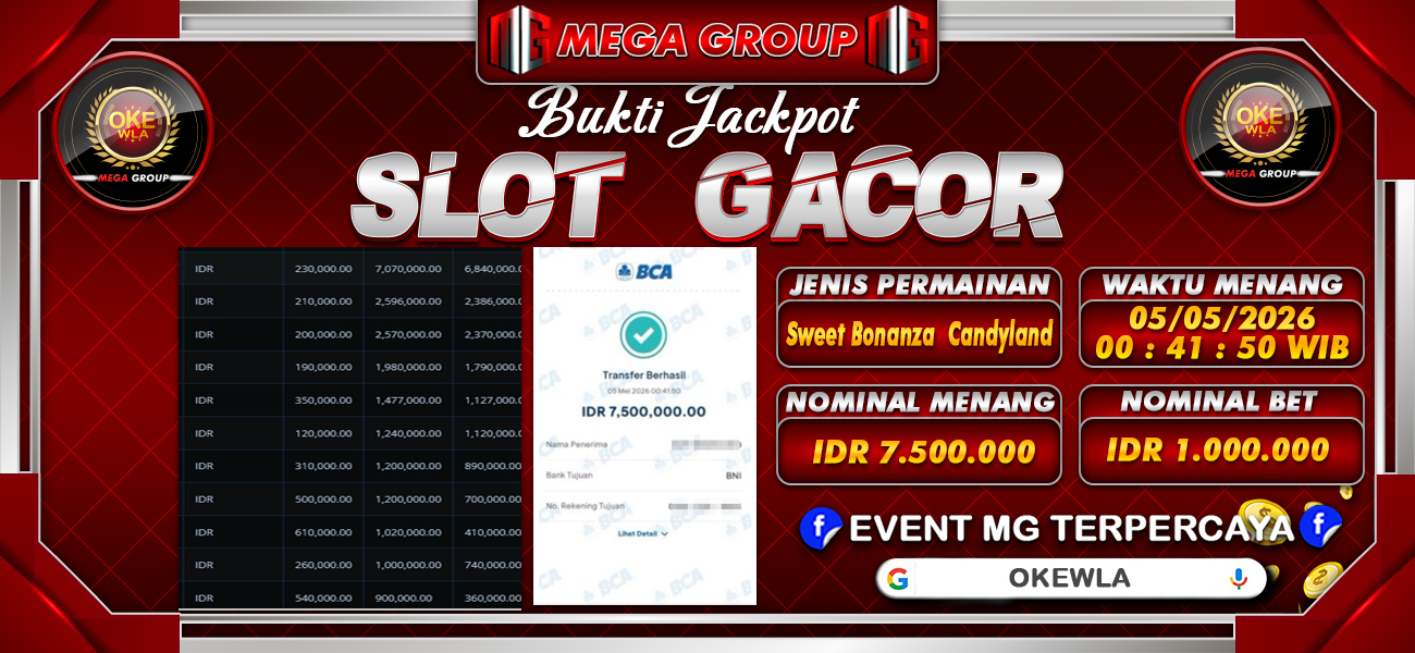 Bukti JP situs Okewla hari Selasa, 05 Mei 2026