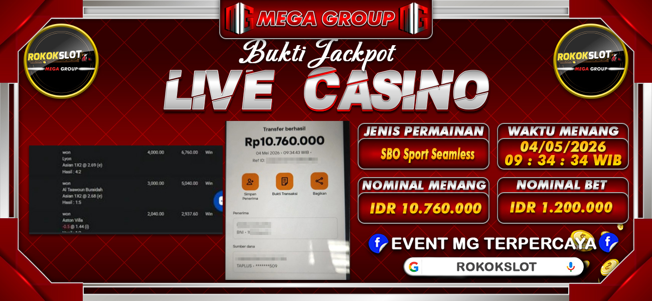 Bukti JP situs Rokokslot hari Senin, 04 Mei 2026